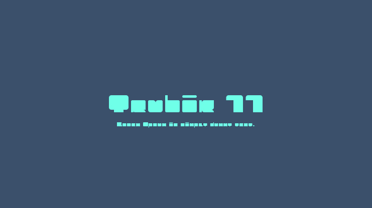 Trubik 77 Font