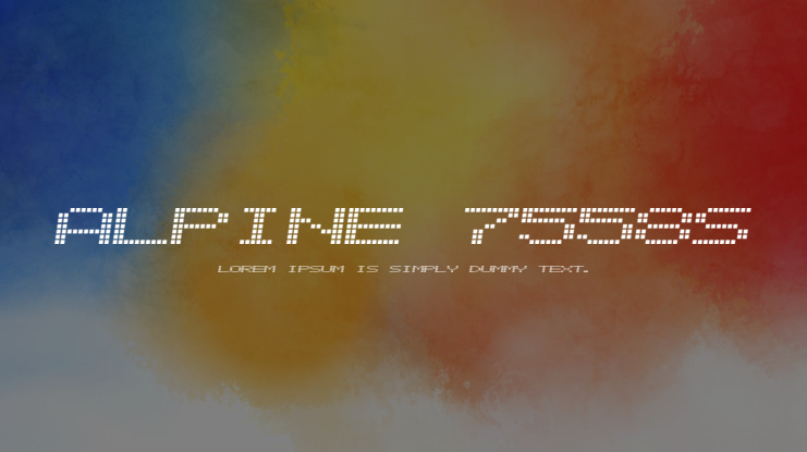 Alpine 7558S Font