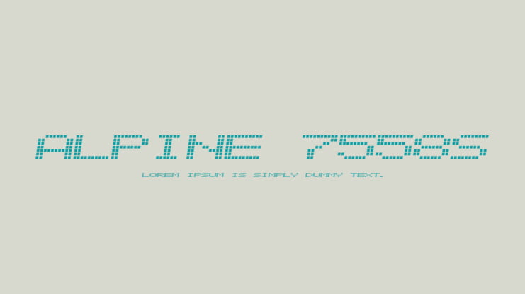 Alpine 7558S Font