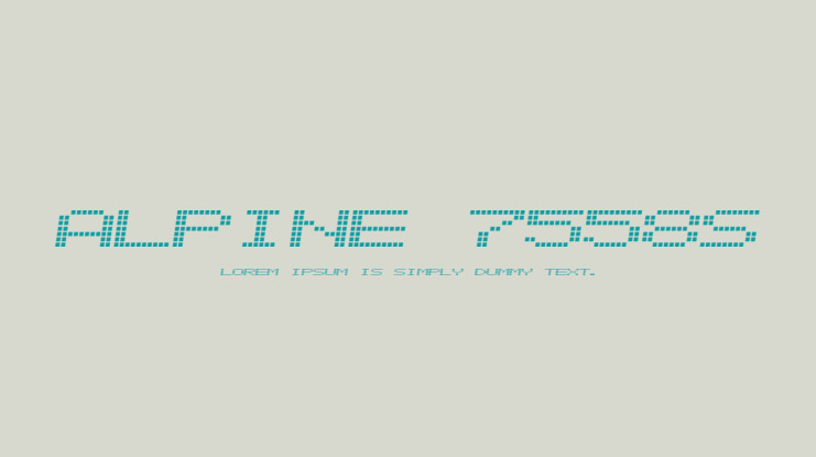 Alpine 7558S Font