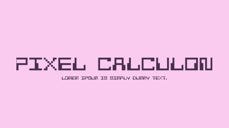 Pixel Calculon Font Family