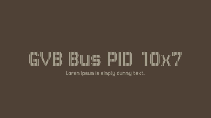 GVB Bus PID 10x7 Font
