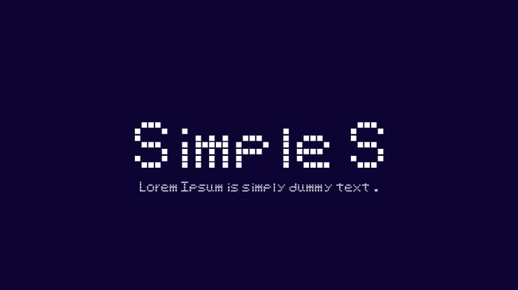 Simple S Font