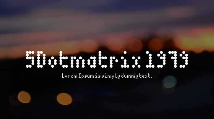 5Dotmatrix 1979 Font