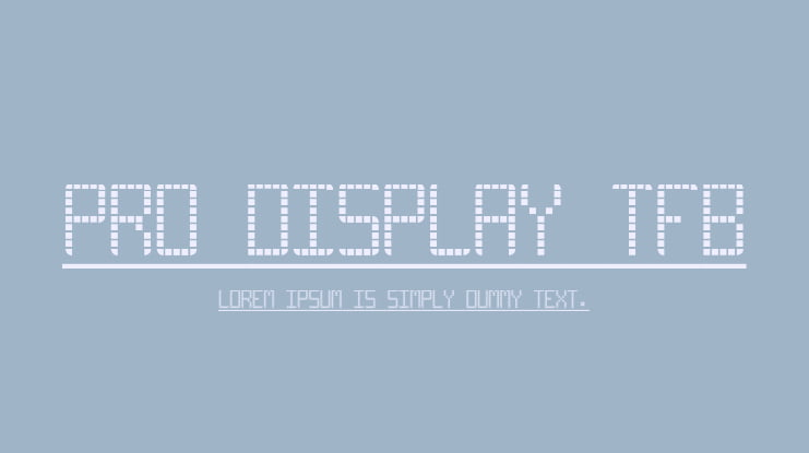 Pro Display tfb Font