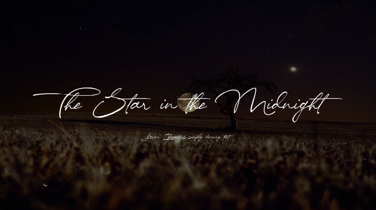 The Star in the Midnight Font