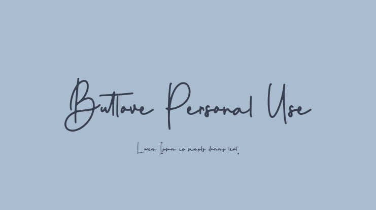 Butlove Personal Use Font