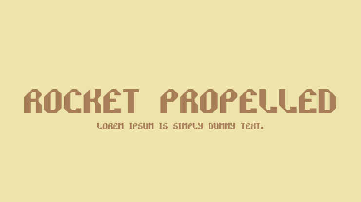 Rocket Propelled Font