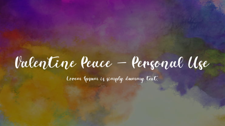 Valentine Peace - Personal Use Font