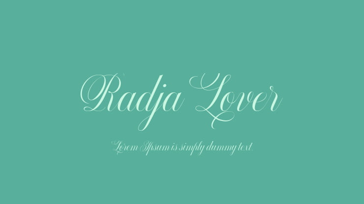 Radja Lover Font Family