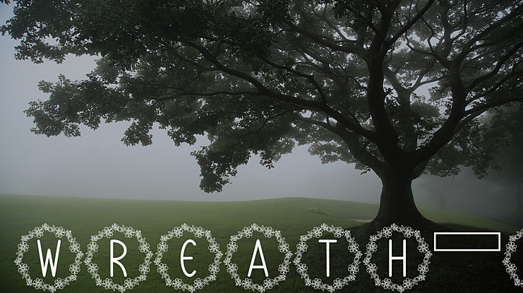 Wreath Flowers Monogram Font