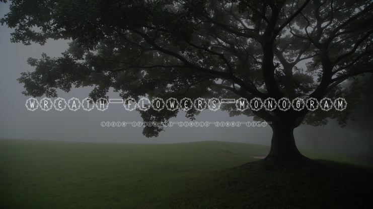 Wreath Flowers Monogram Font