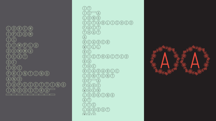 Wreath Flowers Monogram Font