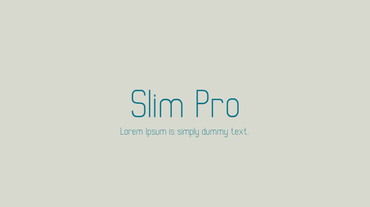 Slim Pro Font
