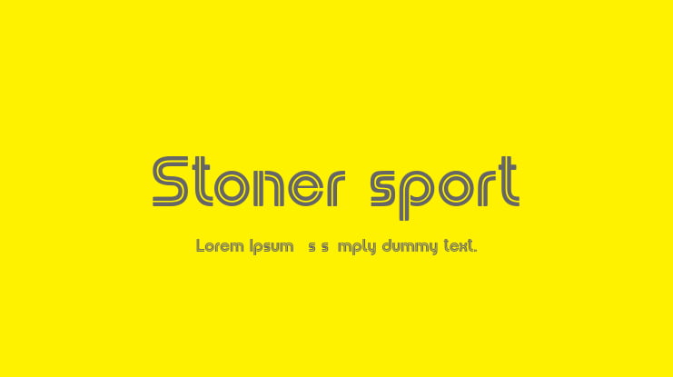 Stoner sport Font