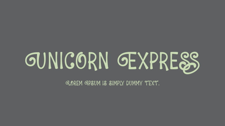 Unicorn Express Font
