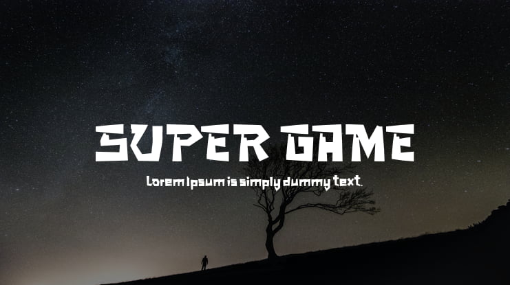 SUPER GAME Font