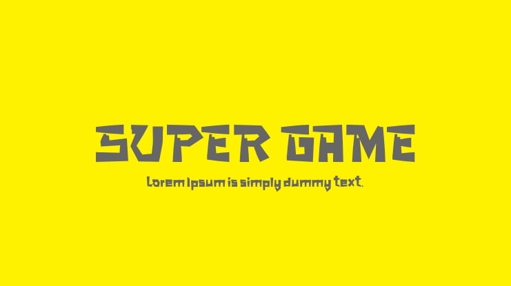 SUPER GAME Font