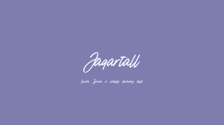 Jaqartall Font