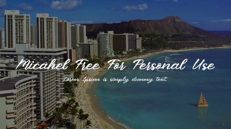 Micahel Free For Personal Use Font