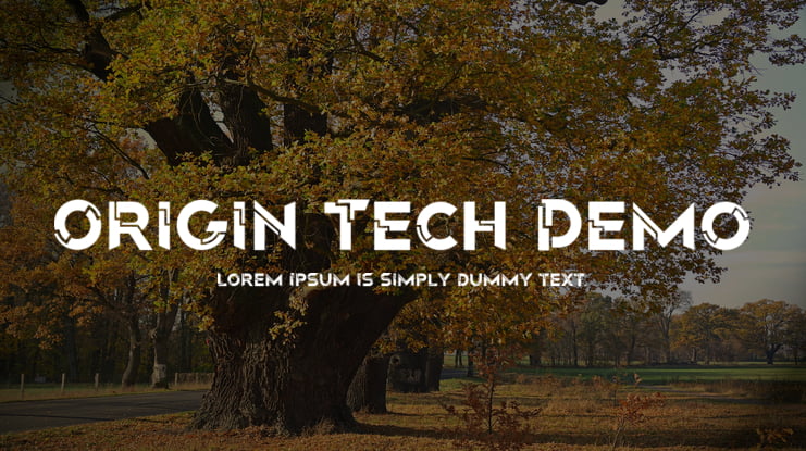 Origin Tech Demo Font
