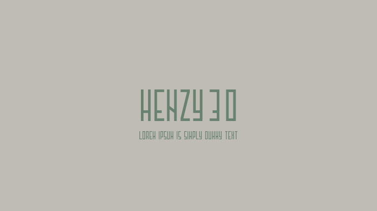 Henzy30 Font
