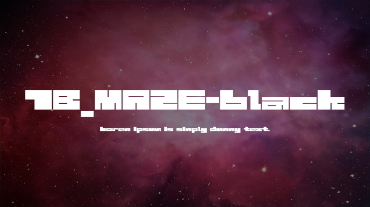 1B_MAZE-black Font Family