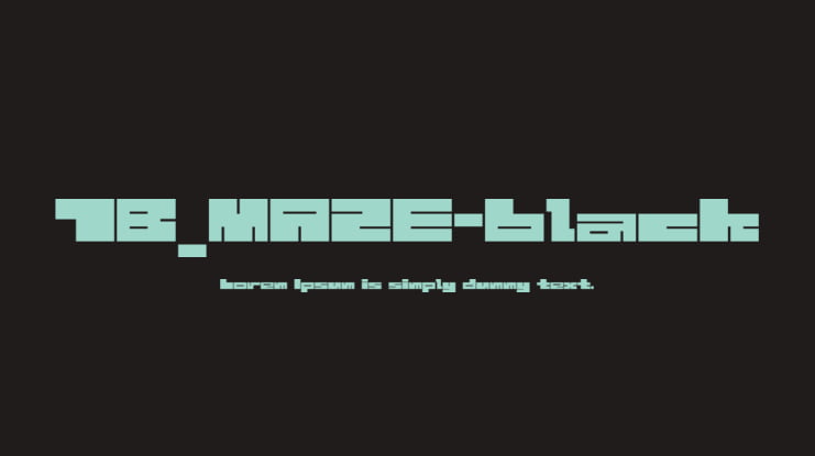 1B_MAZE-black Font Family