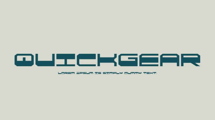 QuickGear Font Family