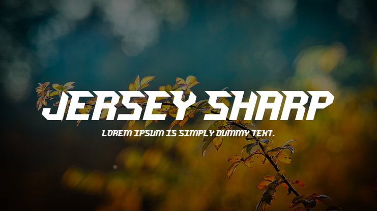 Jersey Sharp Font : Download Free for Desktop & Webfont