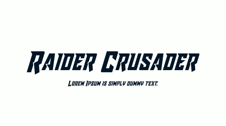 Raider Crusader Font Family