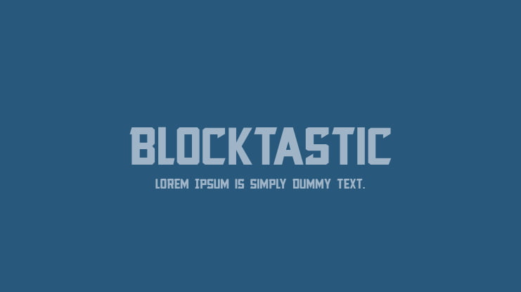 Blocktastic Font Family