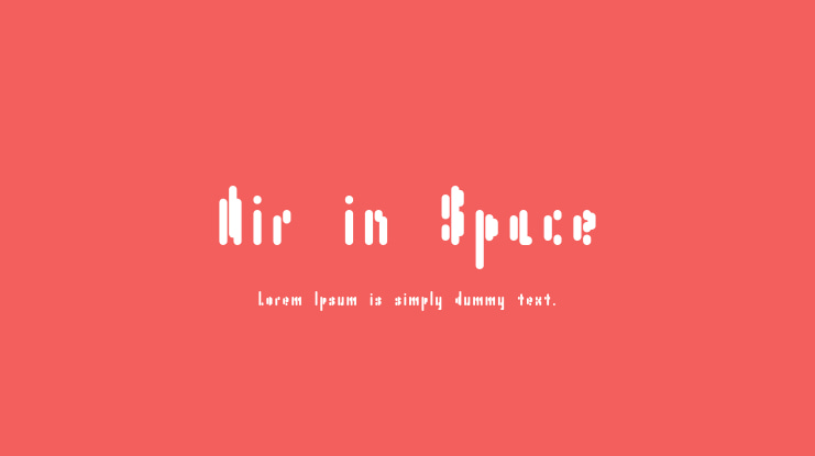 Air in Space Font