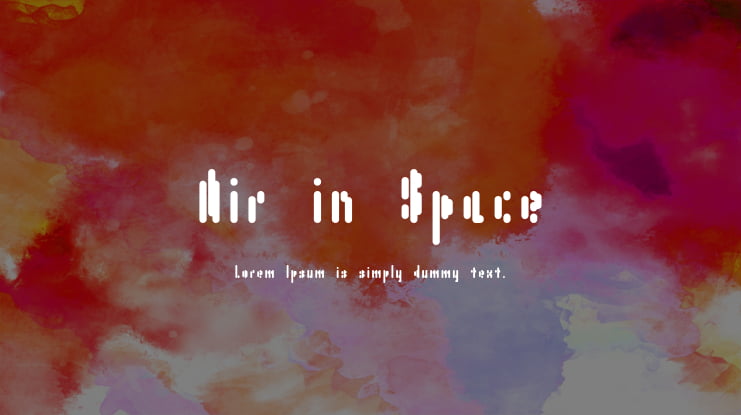 Air in Space Font