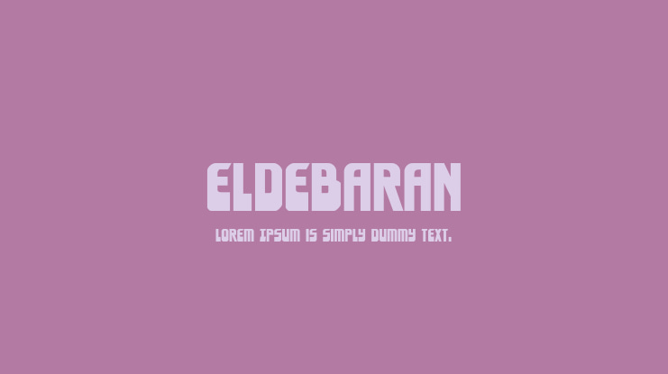 Eldebaran Font Family