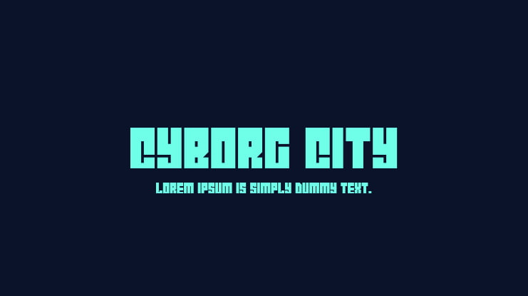 Cyborg City Font