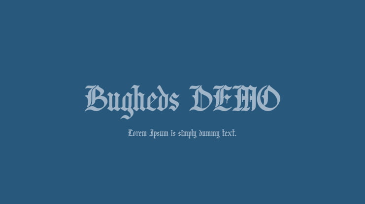 Bugheds DEMO Font