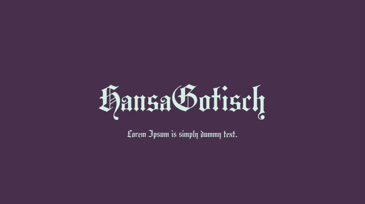 HansaGotisch Font