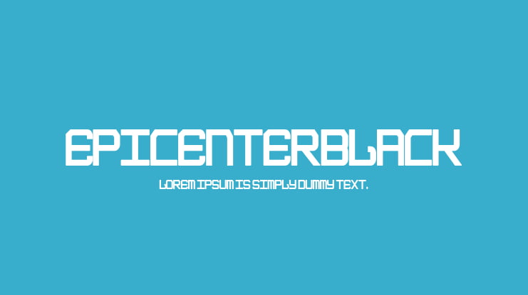 EpicenterBlack Font Family
