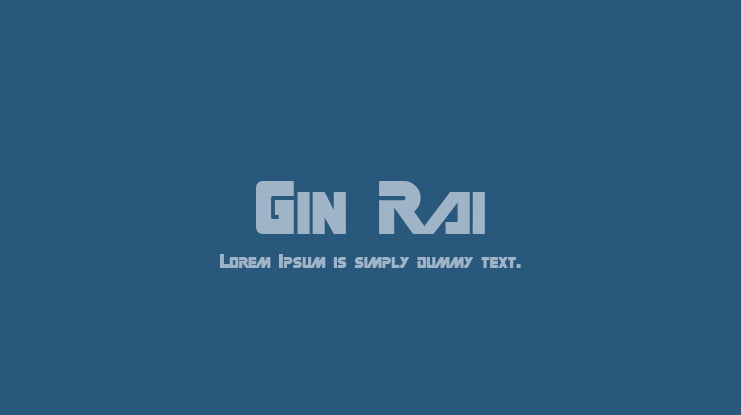 Gin Rai Font Family