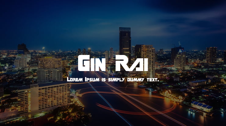 Gin Rai Font Family