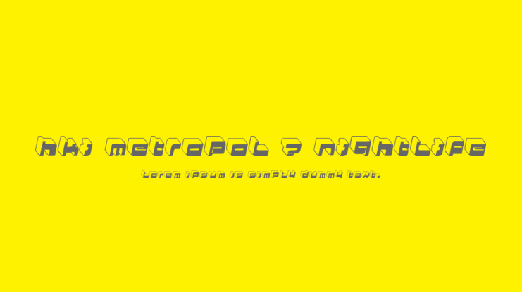 HKI Metropol + Nightlife Font