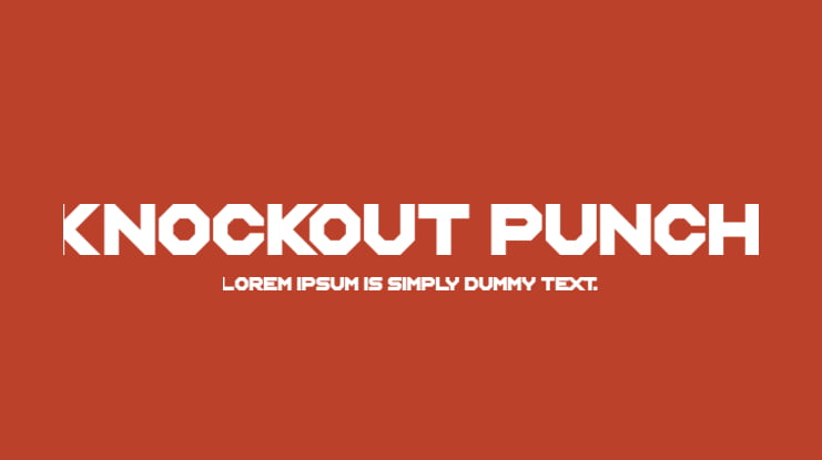 Knockout Punch Font