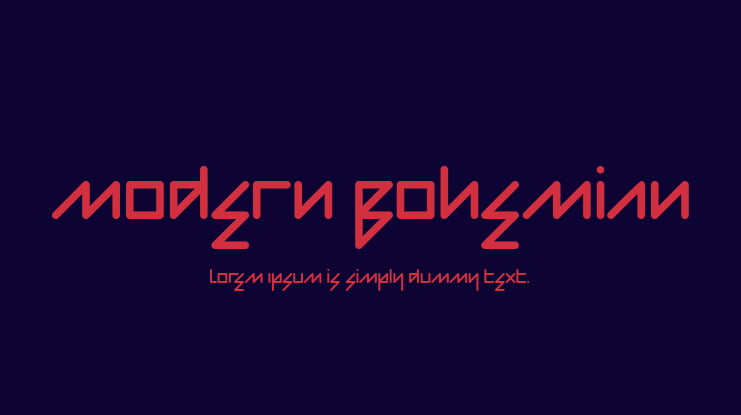 Modern Bohemian Font