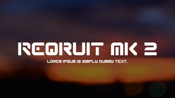 Reqruit Mk 2 Font
