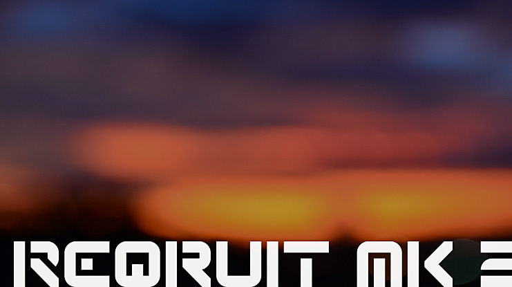 Reqruit Mk 2 Font