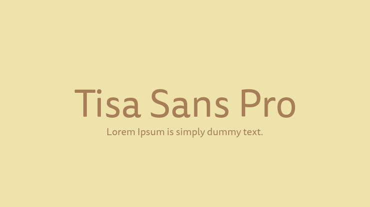 Tisa Sans Pro Font Family