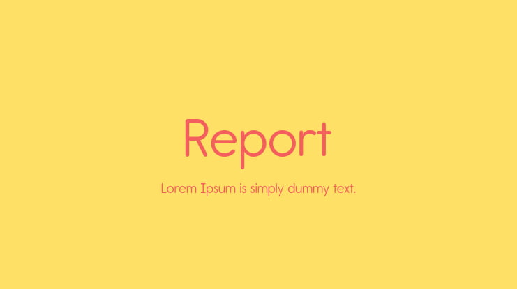 Report Font Family