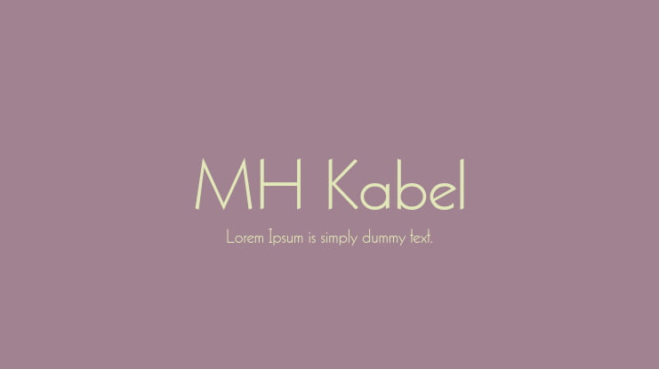 MH Kabel Font