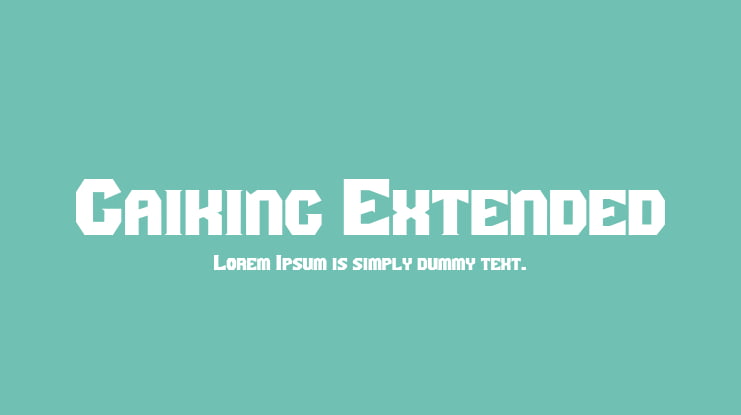Gaiking Extended Font Family